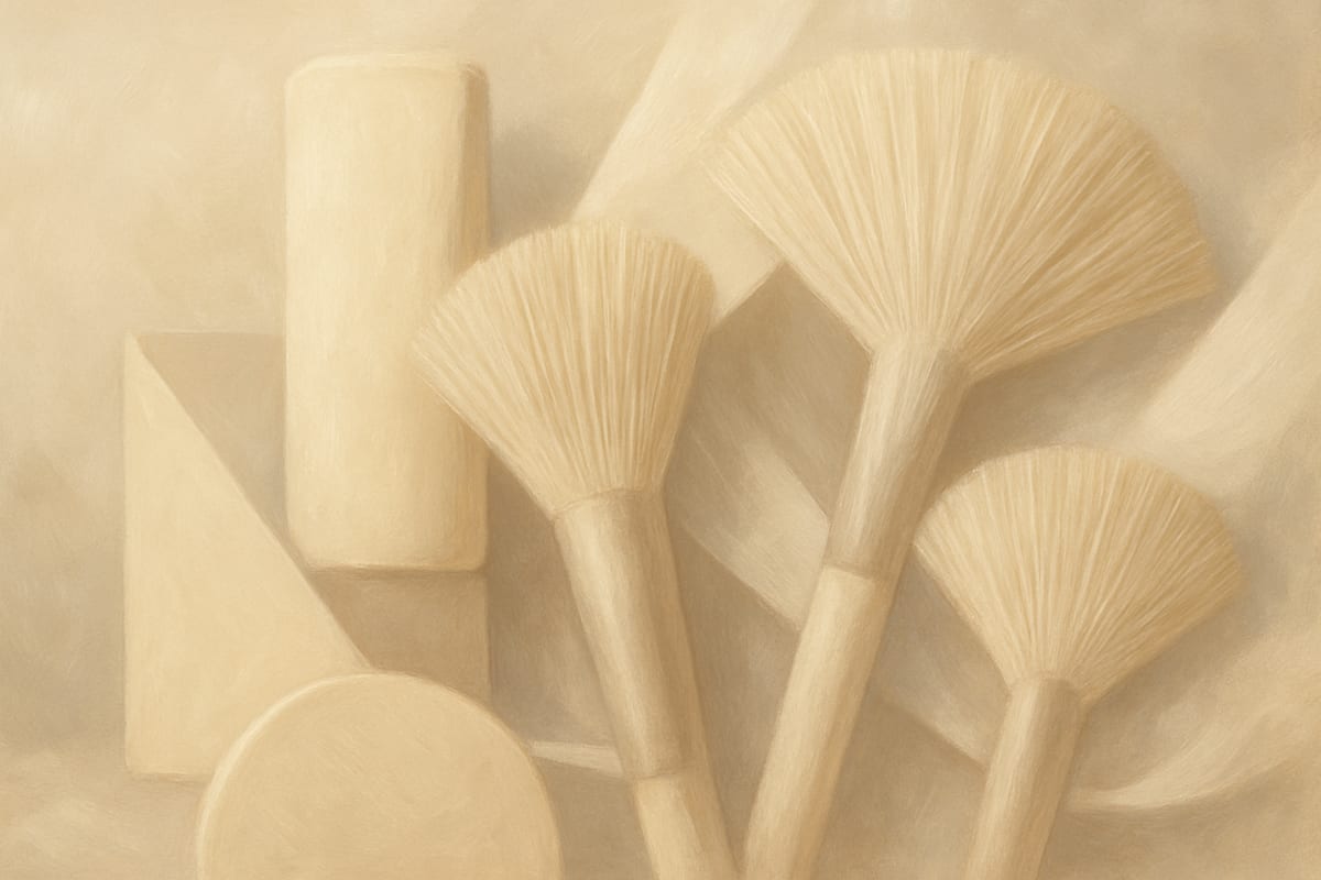 Tools & Brushes — generic beauty editorial illustration